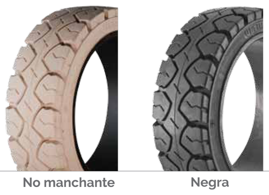 Ultimate XT POB - no manchante y negra - Llantas sólidas para montacargas